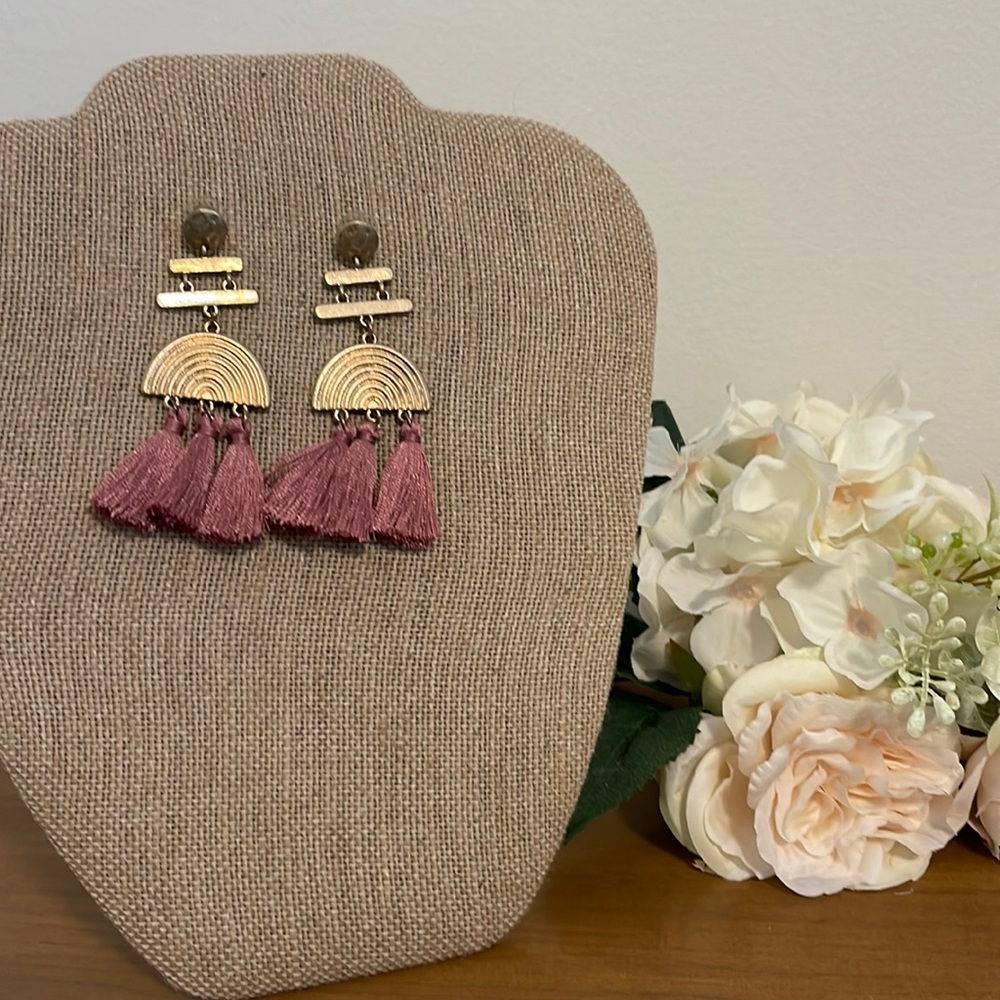 Tassel statement earrings